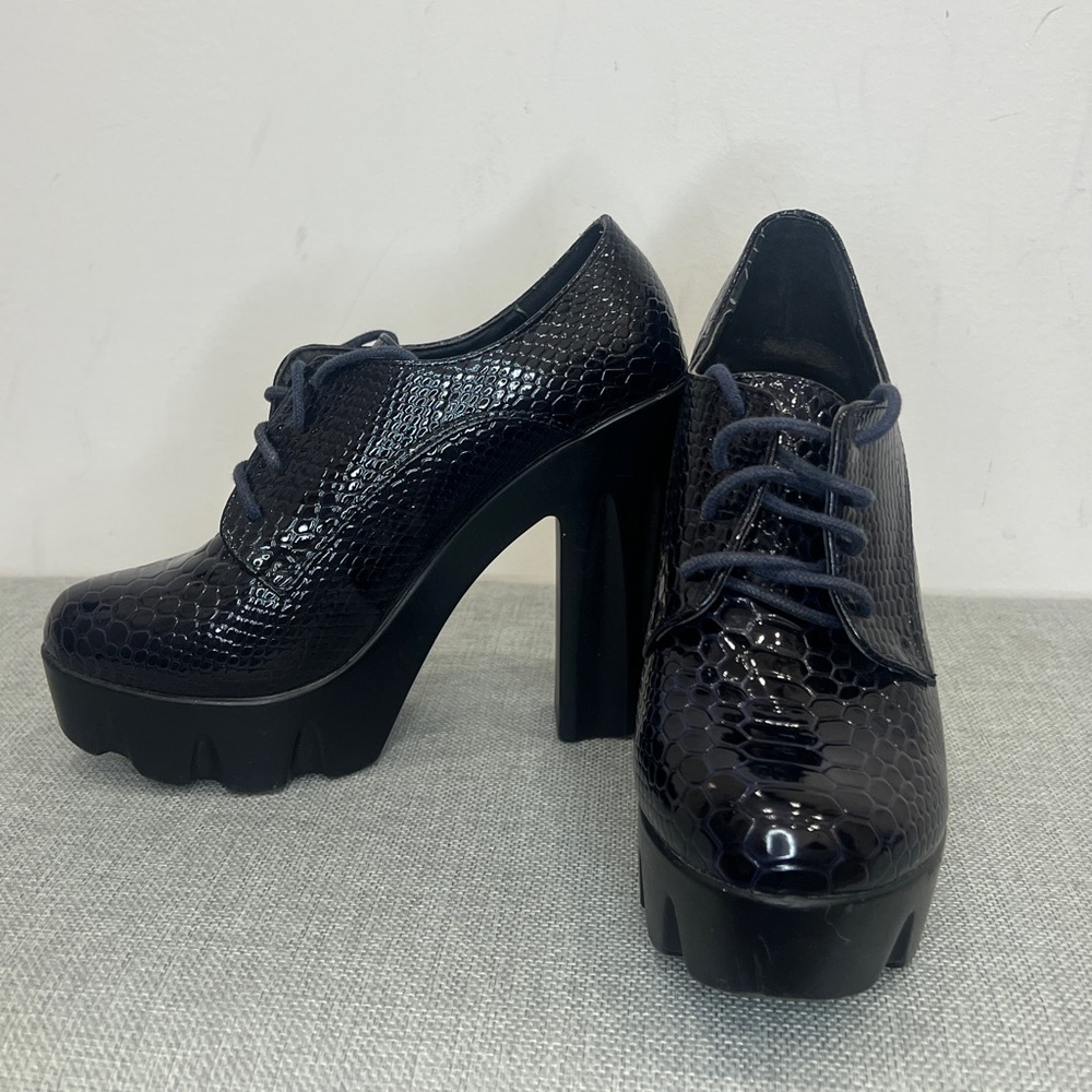 Kenzo Black Heeled Boots with Chunky Platform